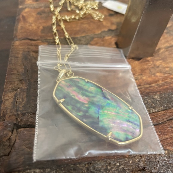 NWT Faceted Reid Gold Long Pendant Necklace in Lilac Abalone! - Picture 6 of 6